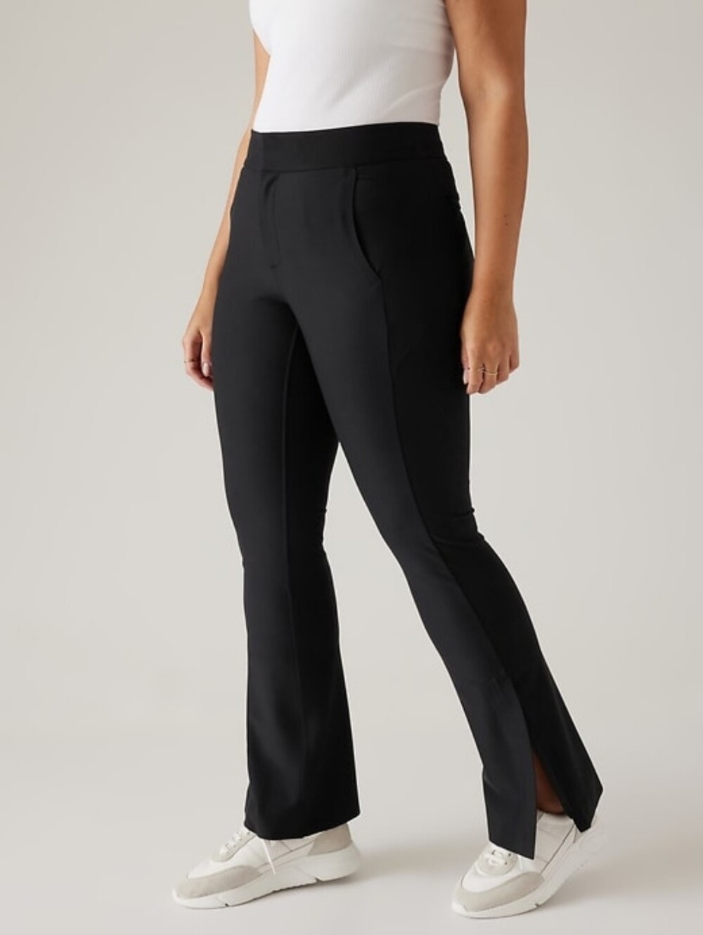 Athleta Womens 26 3X Stellar Flare Trouser Black Stretch Work Pants Athleisure